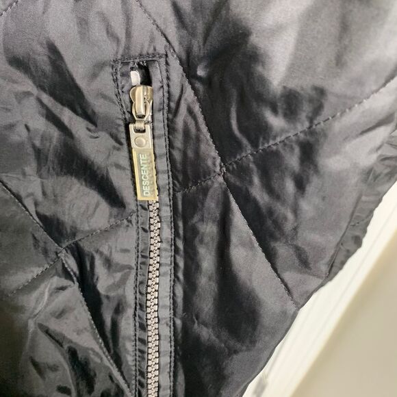 Vintage Descente quilted black insulated puffer bomber jacket size XL - Picture 4 of 7
